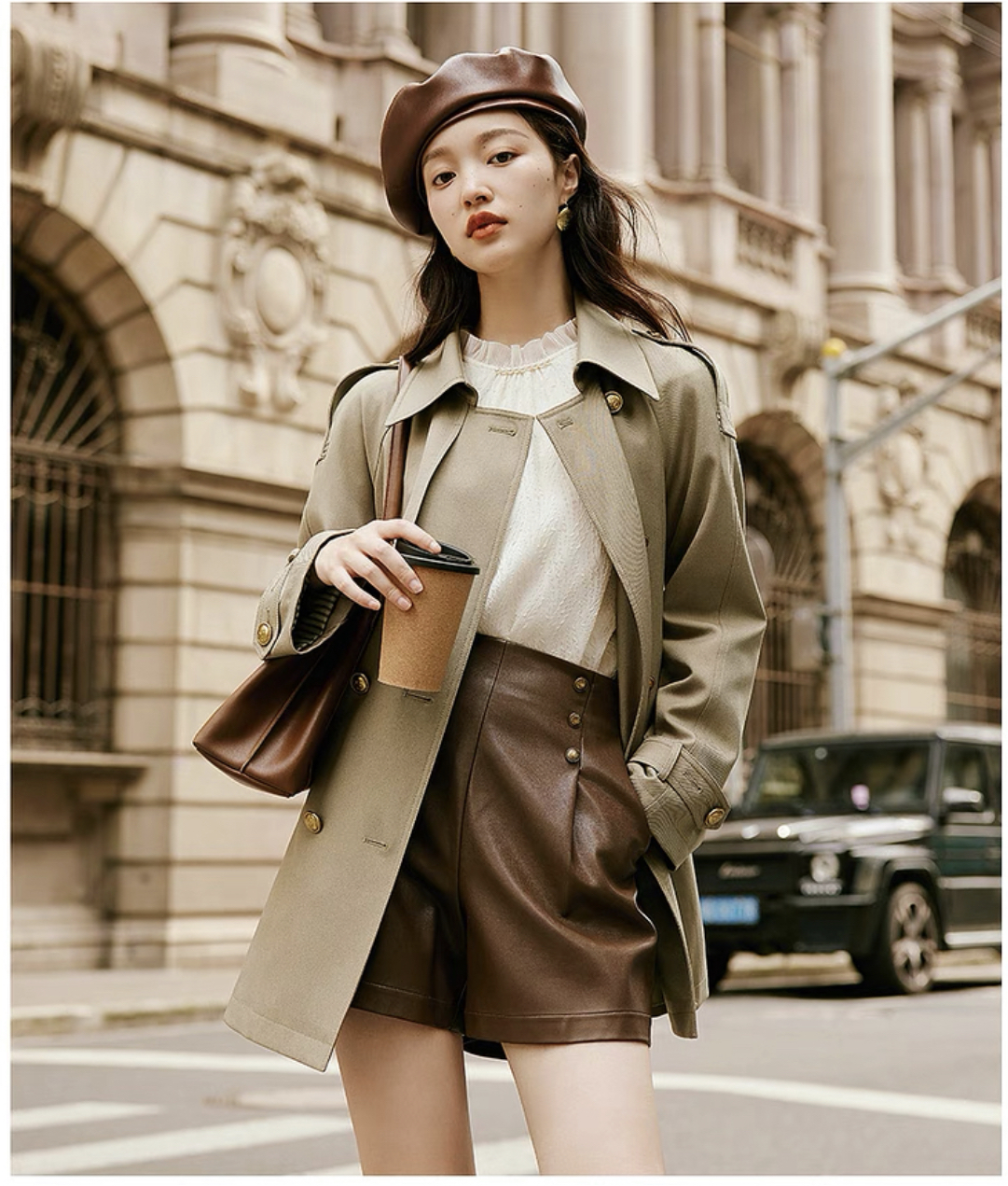 女士短款风衣纸样下载经典款风衣A4纸样和PLT文件-vv衣学院