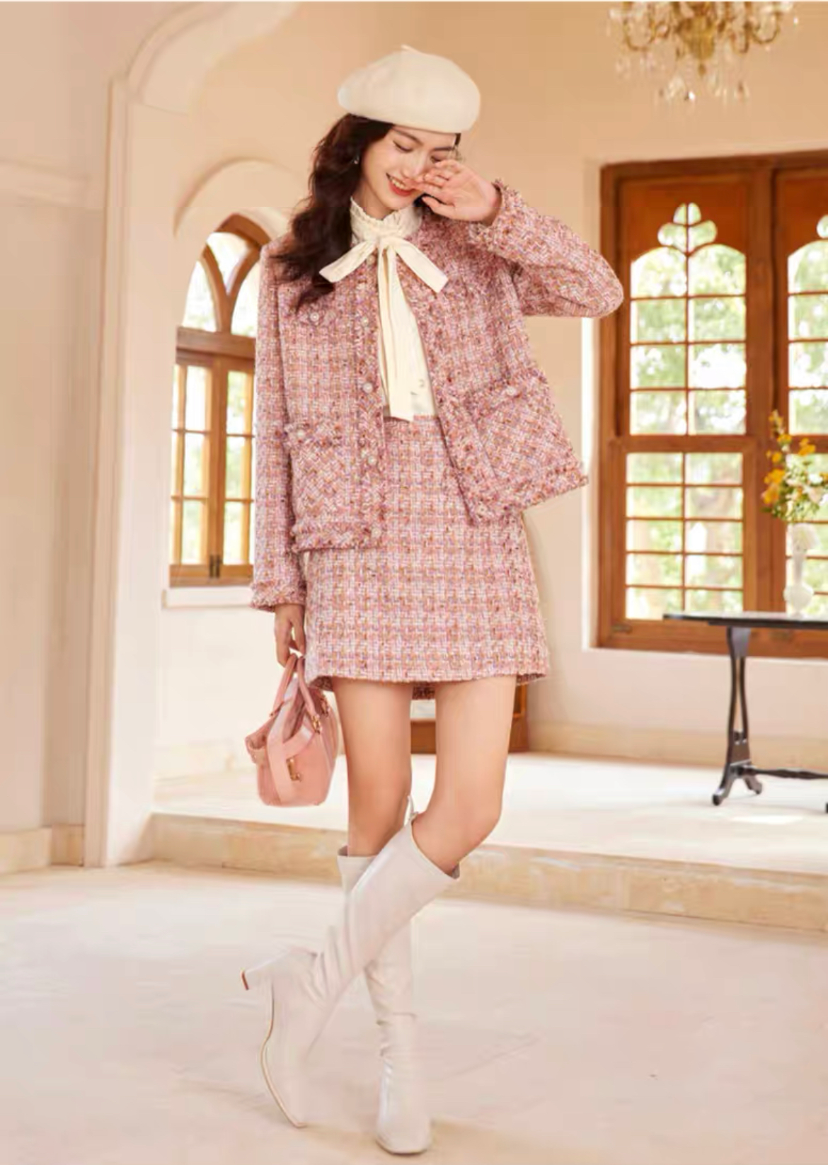 155码-180码女士小香风外套纸样下载制作过程-vv衣学院