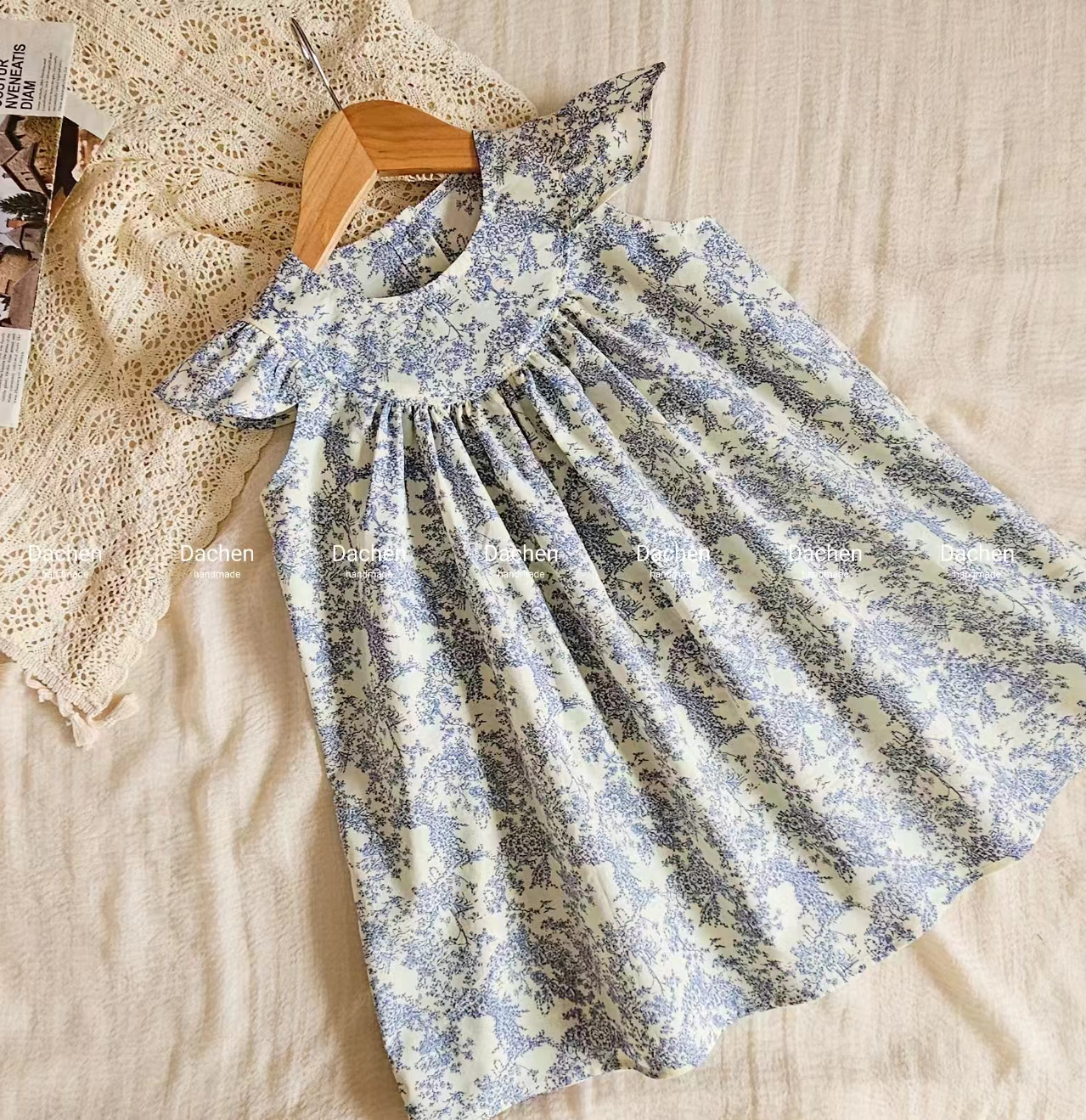 小飞袖连衣裙80-160码-vv衣学院