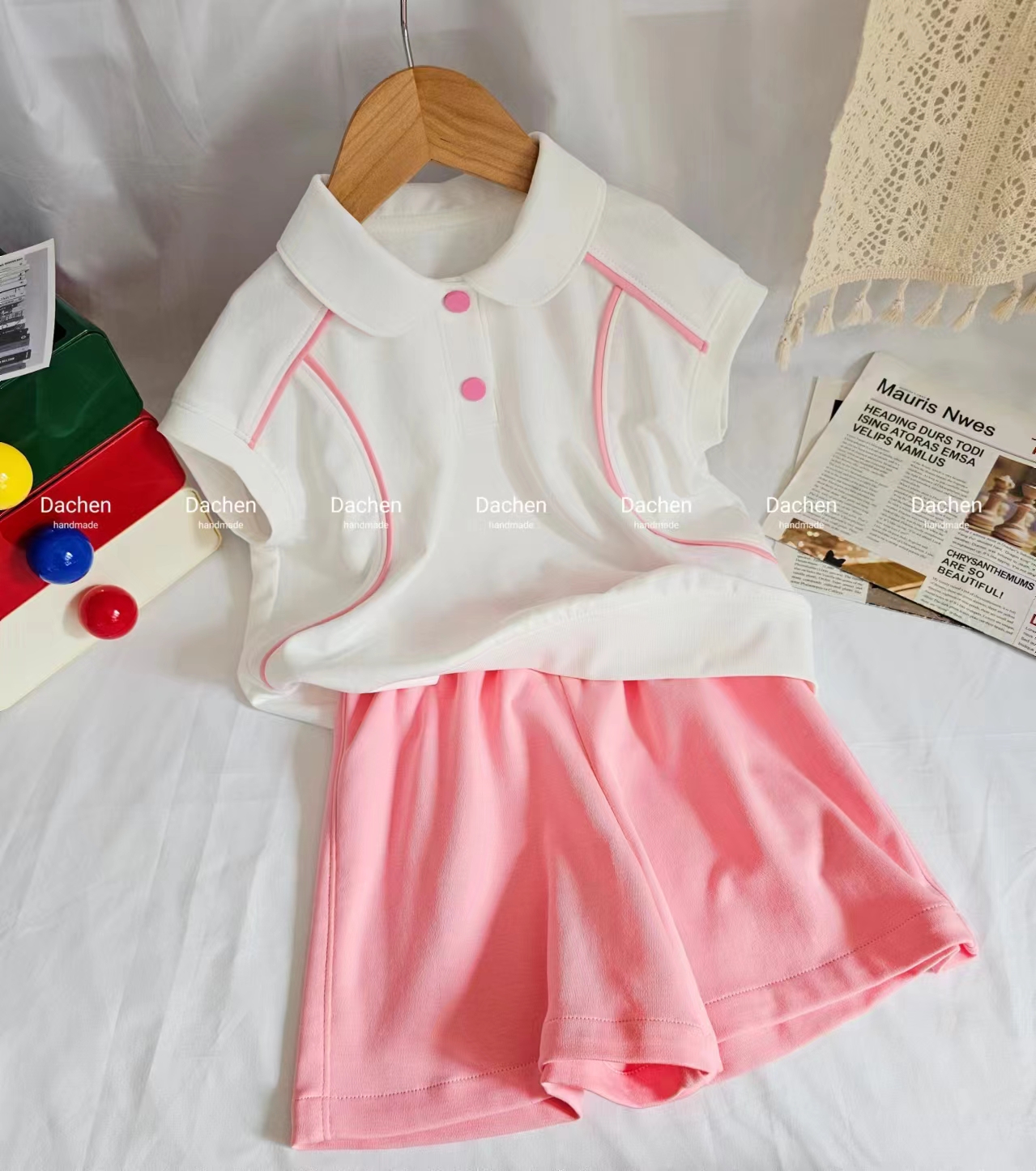 大陈学院风polo短袖-vv衣学院