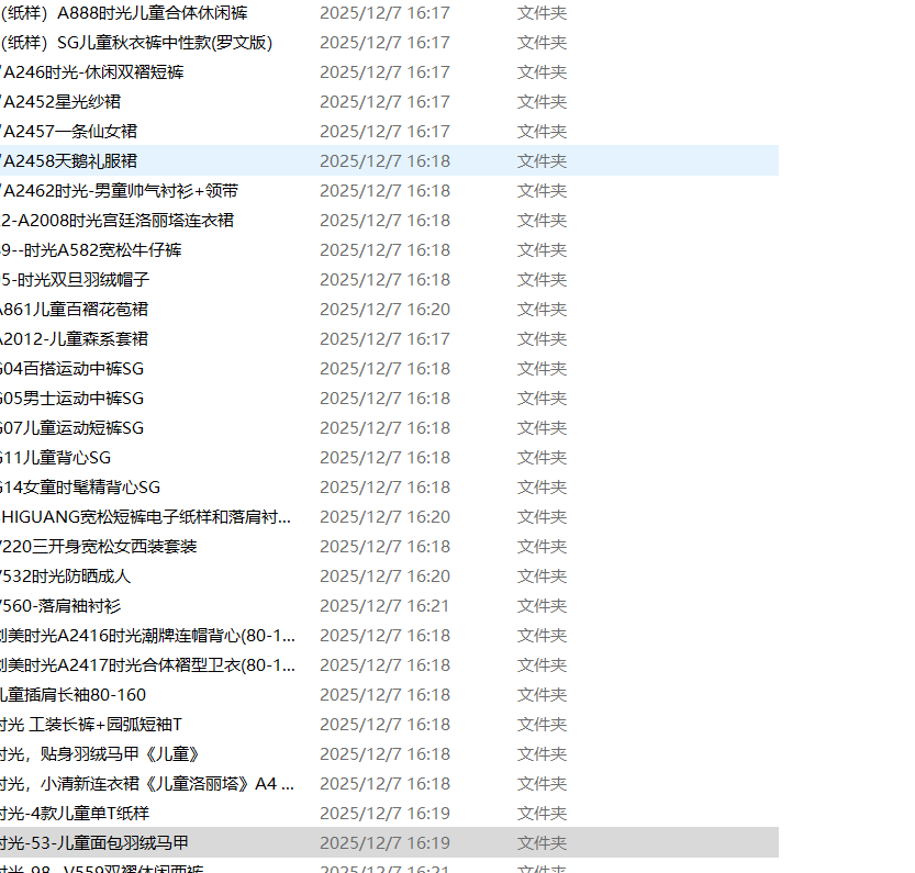 时光儿童纸样合集-vv衣学院