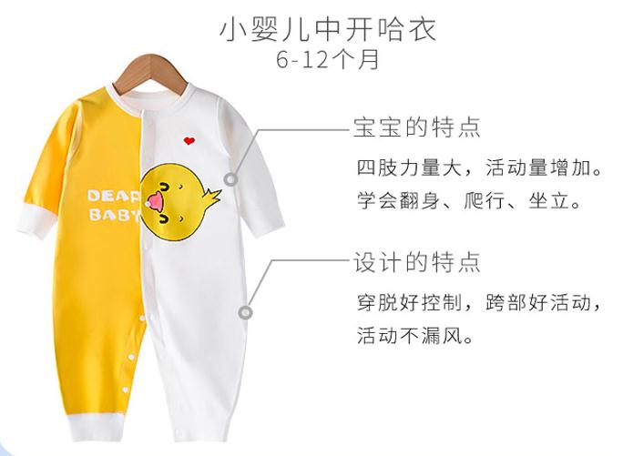 中小童连体衣59-110码哈衣纸样新生儿衣服-vv衣学院
