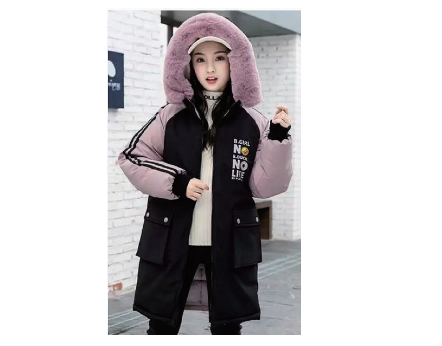 女童连帽棉衣110-160纸样下载-vv衣学院